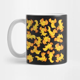 Gold albino axolotl mud puppy blanket Mug